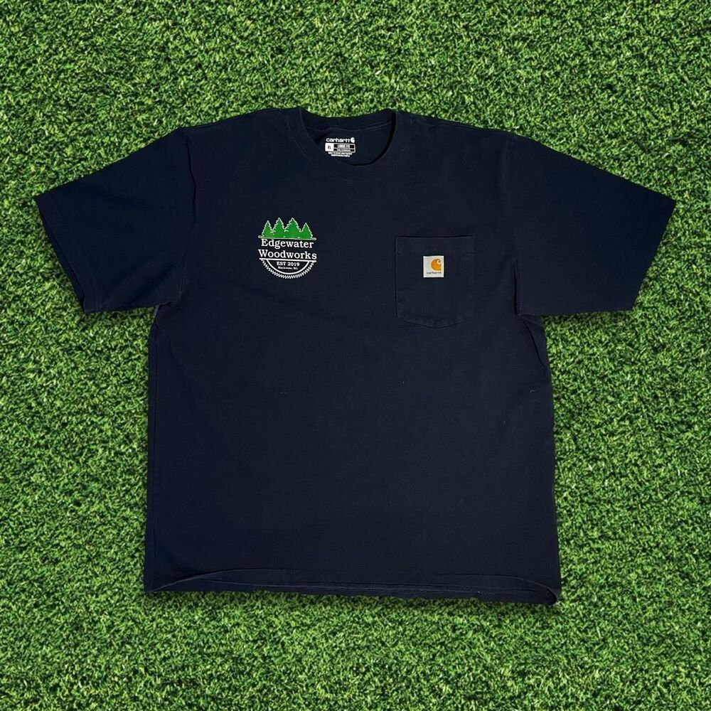 Carhartt Men's Navy and Black T-shirt